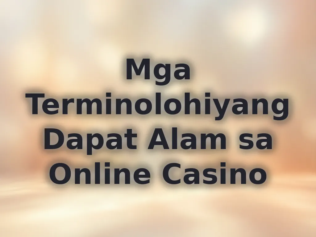 Casino terms guide